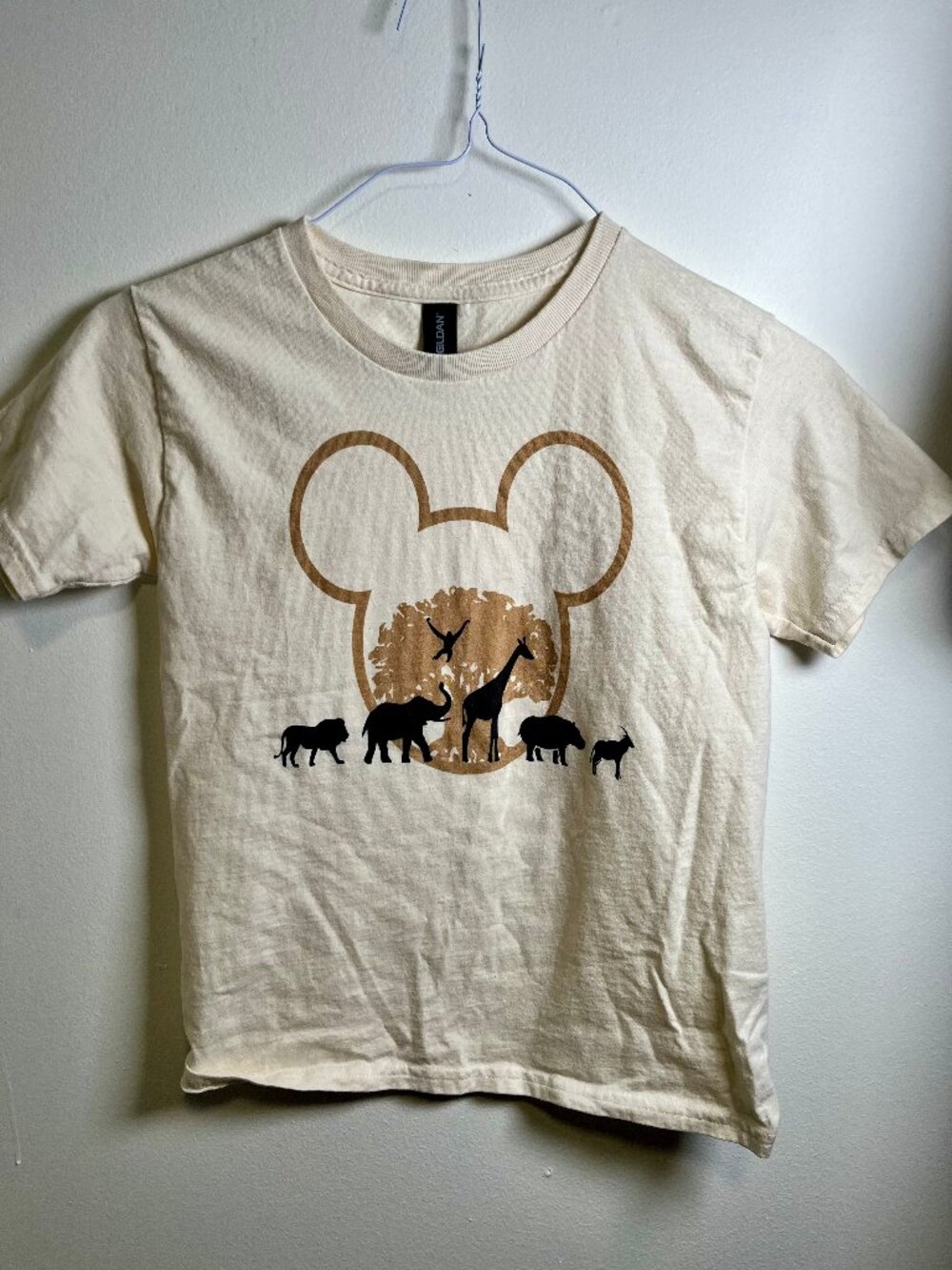 Walt Disney World Kids Shirt Youth Small Animal Kingdom Mickey Mouse Safari